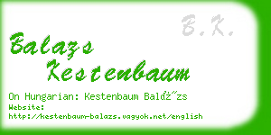 balazs kestenbaum business card